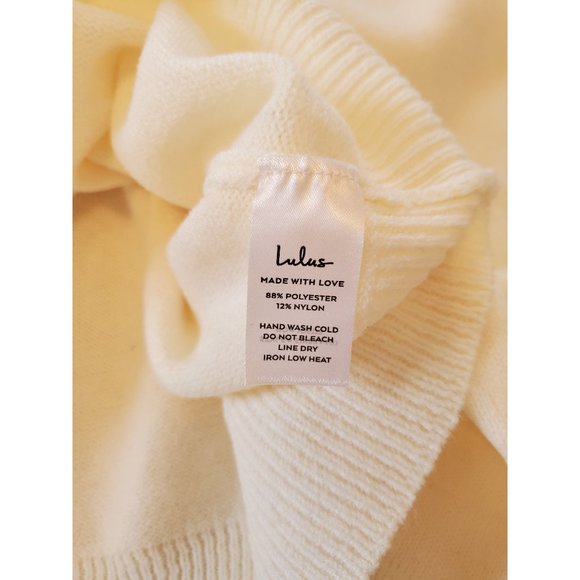 Lulus Ivory Cozy Cowl Turtleneck Knit Sweater S - Picture 6 of 6